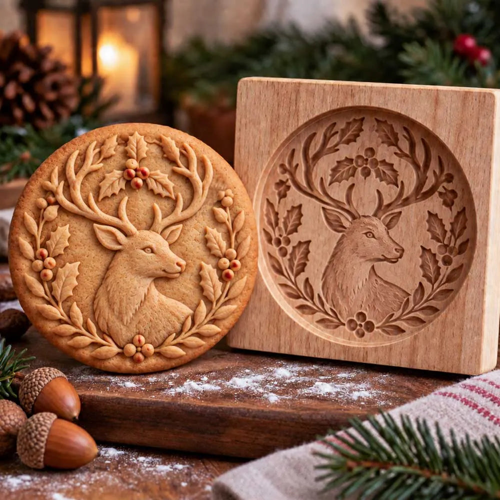 🐿️ Nature-Inspired Cookie Press Set – Adorable Forest Animal Patterns