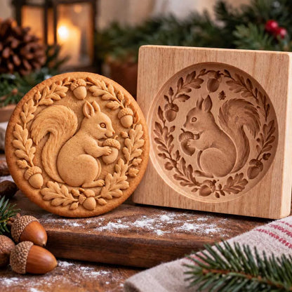🐿️ Nature-Inspired Cookie Press Set – Adorable Forest Animal Patterns