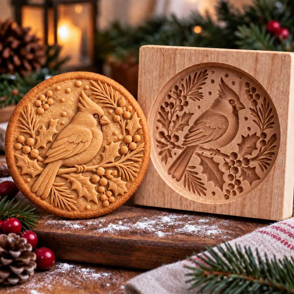 🐿️ Nature-Inspired Cookie Press Set – Adorable Forest Animal Patterns
