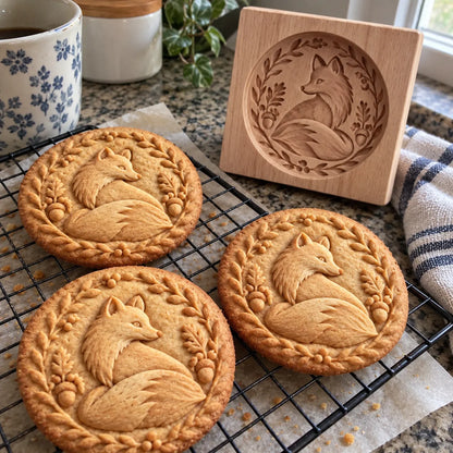 🐿️ Nature-Inspired Cookie Press Set – Adorable Forest Animal Patterns