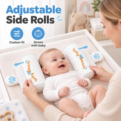 🎀 Infant Head-Shaping Pillow with Adjustable Neck Support, 0–6 Months