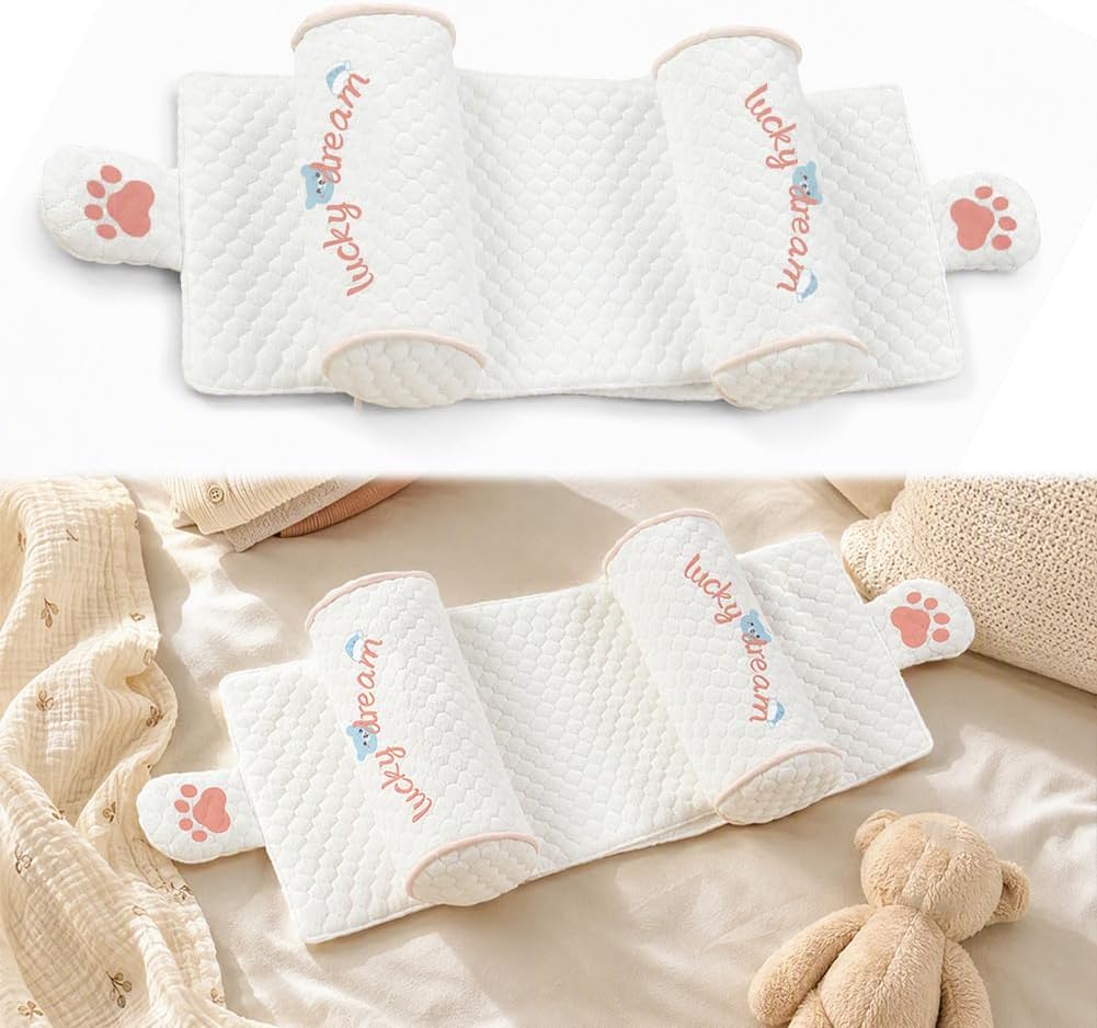🎀 Infant Head-Shaping Pillow with Adjustable Neck Support, 0–6 Months