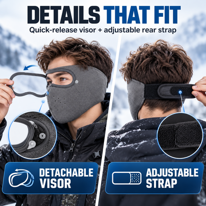 Windproof Fleece Full Face Shield & Anti-Fog Riding Mask 🏍️