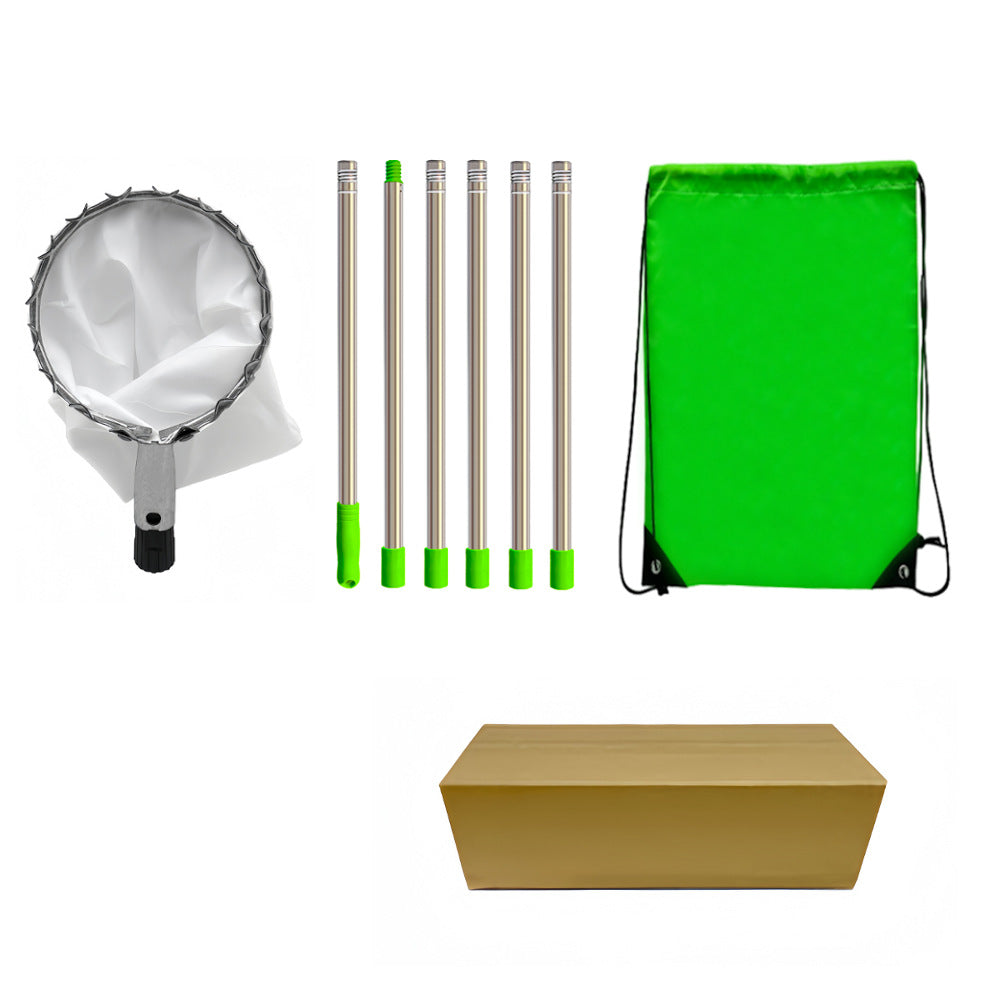 Long-Reach Fruit Picker 🍎 – Metal Basket with Catch Bag | 50% OFF