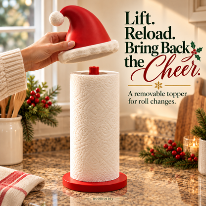 🎅 Santa Hat Paper Towel Holder – Festive Christmas Kitchen Accent