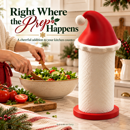🎅 Santa Hat Paper Towel Holder – Festive Christmas Kitchen Accent