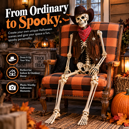 🔥 Halloween Skeleton Decoration – Spooky & Funny Porch Display