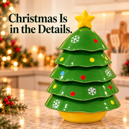 🎄🍬 Stackable Christmas Tree Serving Bowl Set 🎁❄️