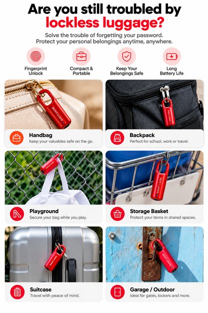 SMART LOOK rechargeable fingerprint padlock product view