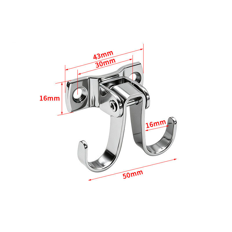 🪝 2-Pack 360° Swivel Wall Hooks – Heavy-Duty J-Shaped Hangers