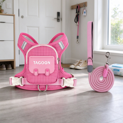 Walk-Ready Dog Harness & Leash Set 🐕 – All-in-One Everyday Pet Walking Gear
