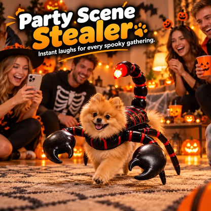 3D Scorpion Pet Costume 🦂 – LED Light-Up Outfit for Cats & Dogs