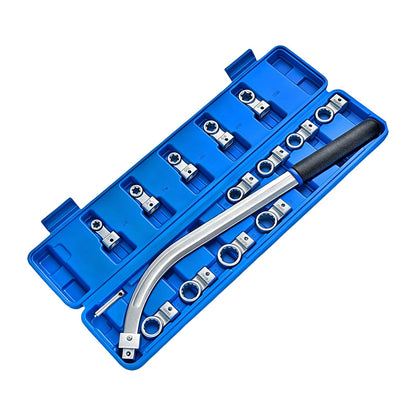 15-Piece Adjustable Engine Belt Wrench Kit for Pulley & Tensioner Service 🔧