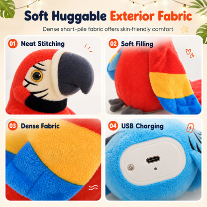 Interactive Talking Parrots Plush Toy