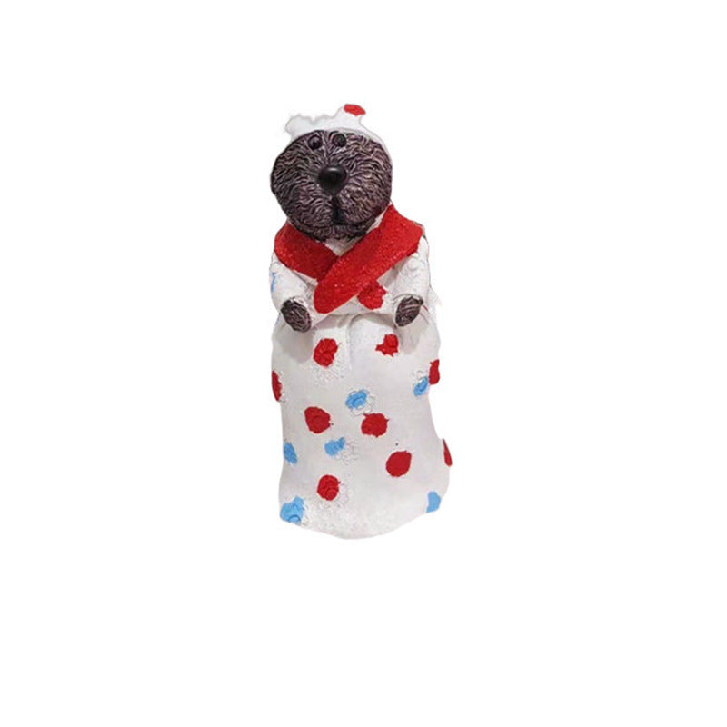 Cute Mouse Resin Figurine – 5 Pieces Hand-Painted Woodland Animal Mini Statues for Home Shelf & Desk Decor