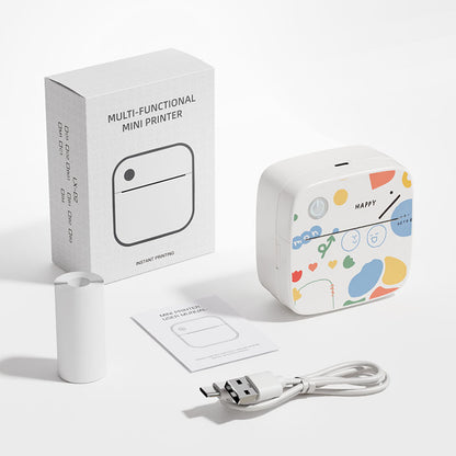 🖨️ Pocket Sticker Printer – Portable Mini Printer with 5 Paper Rolls