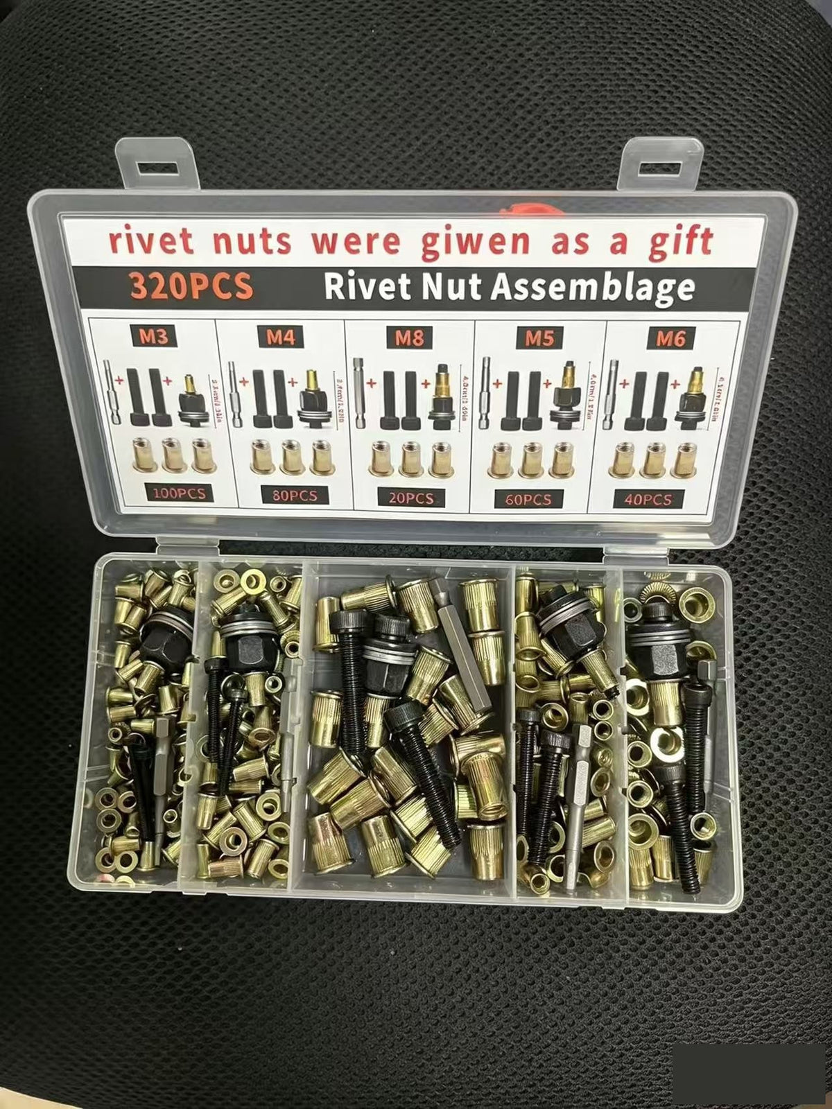 M3–M8 Rivet Nut Installation Kit 🔩 – Threaded Insert Tools & Refills
