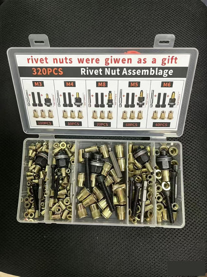 M3–M8 Rivet Nut Installation Kit 🔩 – Threaded Insert Tools & Refills