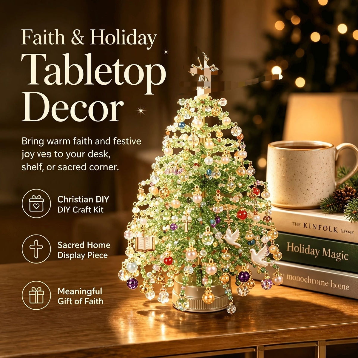 🎄 Make-Your-Own Glowing Holiday Tree Craft Set for Festive Décor ✨