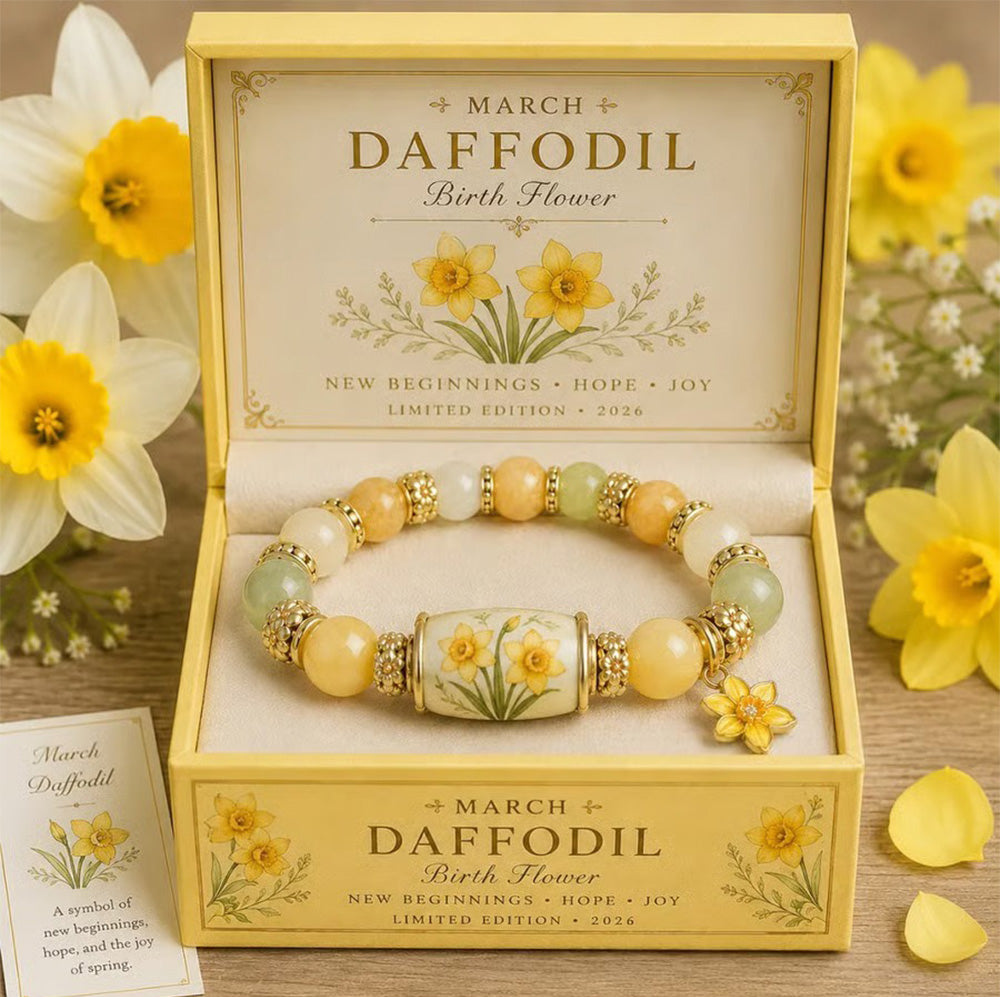 🌸 Birth Flower Blessing Bracelet