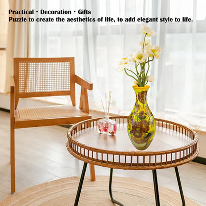 3D Monarch Danaus plexippus And Flowers Series Puzzle Vase - (160 Pieces)