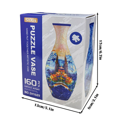 3D Monarch Danaus plexippus And Flowers Series Puzzle Vase - (160 Pieces)