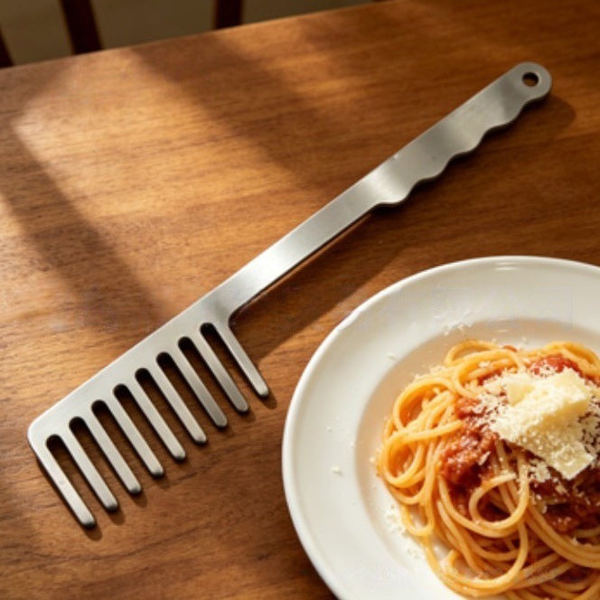 Stainless Steel Pasta Serving Spoon 🍝 – Classic Italian Kitchen Utensil