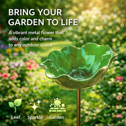 🌸 Everlasting Metal Flower Garden Stake – Handmade Outdoor Garden Decor