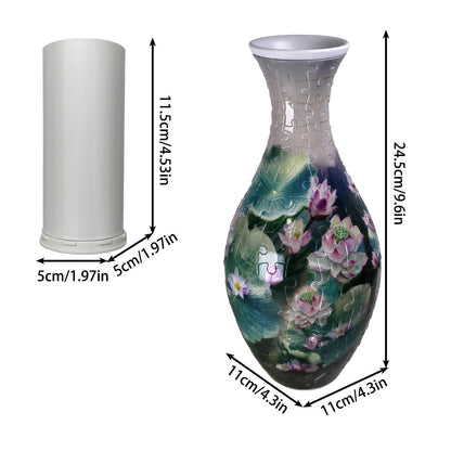 3D Monarch Danaus plexippus And Flowers Series Puzzle Vase - (160 Pieces)