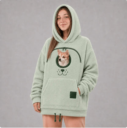 BK8832 European and American style fleece-lined flannel hoodie, unisex, loose fit, casual, warm, popular for cross-border sales, with drawstring