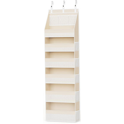 🚪 No-Sway Over-the-Door Storage Rack – 5 Deep Mesh Baskets, 44 lb Capacity