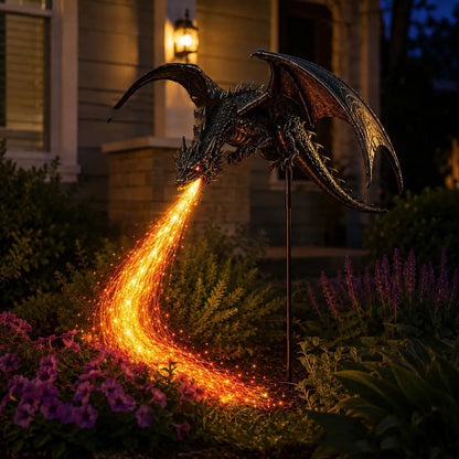🐉 Dragon’s Ember Solar Garden Decor – Glowing Fantasy Outdoor Accent