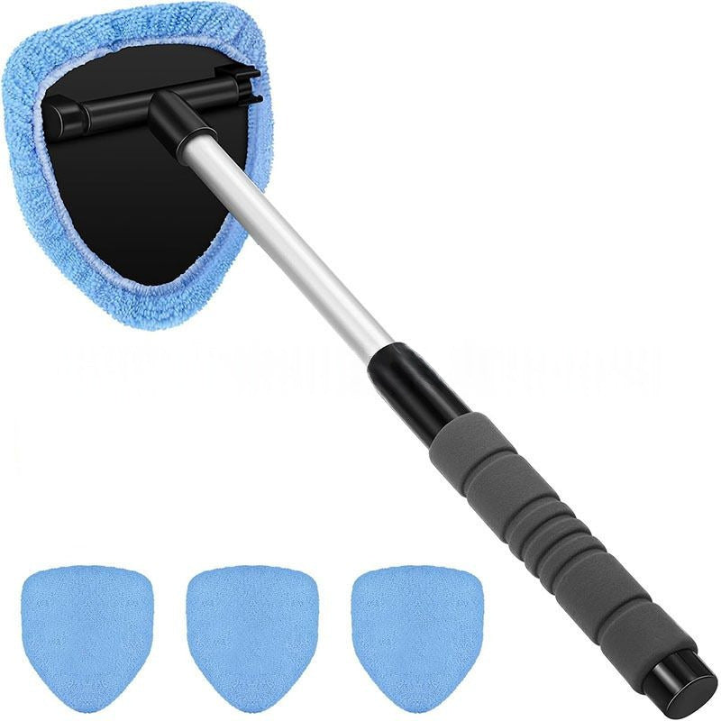 🚗 Extendable Windshield Cleaner – 180° Rotating Head & 4 Washable Pads