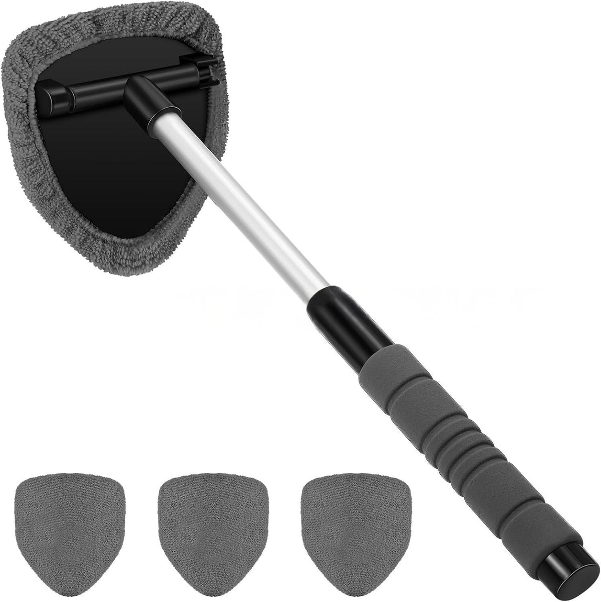 🚗 Extendable Windshield Cleaner – 180° Rotating Head & 4 Washable Pads