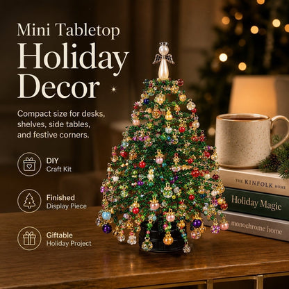 🎄 Make-Your-Own Glowing Holiday Tree Craft Set for Festive Décor ✨