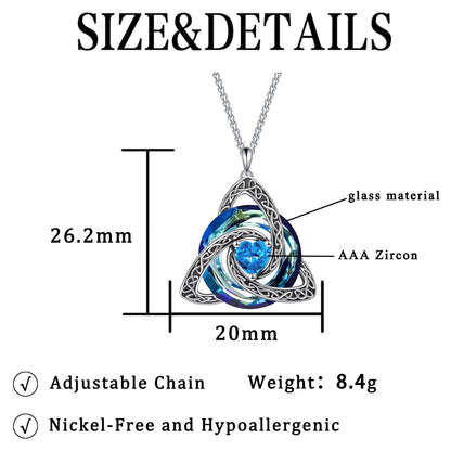 Birthstone Celtic Trinity Knot Necklace ✨