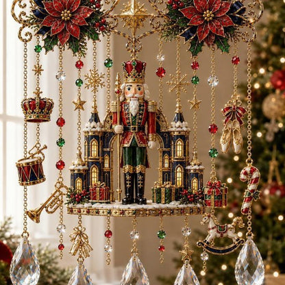 🔥🦌🎄 Handmade Christmas Acrylic Window Hanging ✨ Festive Home Decor Ornament