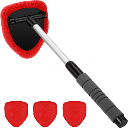 🚗 Extendable Windshield Cleaner – 180° Rotating Head & 4 Washable Pads