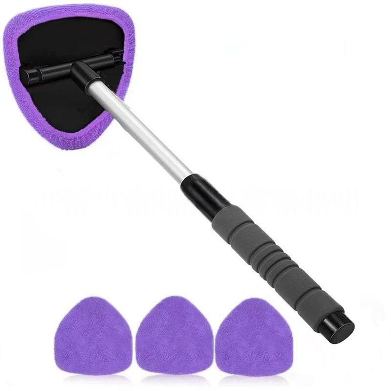 🚗 Extendable Windshield Cleaner – 180° Rotating Head & 4 Washable Pads