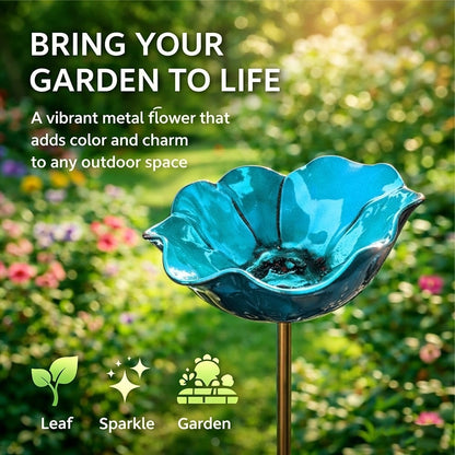 🌸 Everlasting Metal Flower Garden Stake – Handmade Outdoor Garden Decor