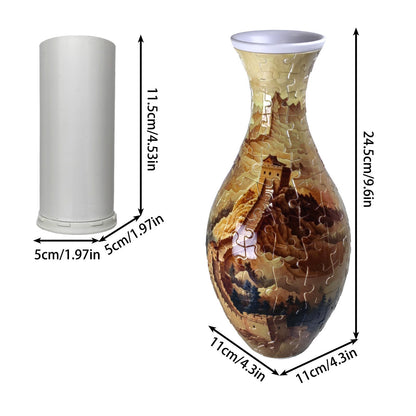 3D Monarch Danaus plexippus And Flowers Series Puzzle Vase - (160 Pieces)