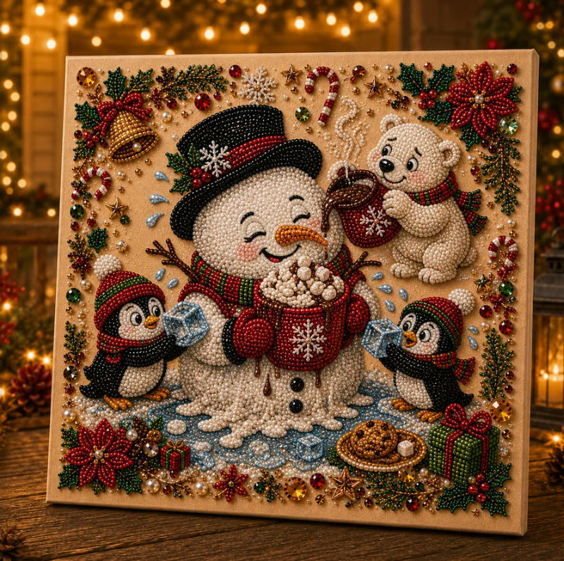 🎅🎄Funny Christmas Diamond Painting Kit | Humorous Festive DIY Bead Art Wall Decor 🎁