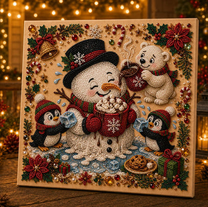 🎅🎄Funny Christmas Diamond Painting Kit | Humorous Festive DIY Bead Art Wall Decor 🎁