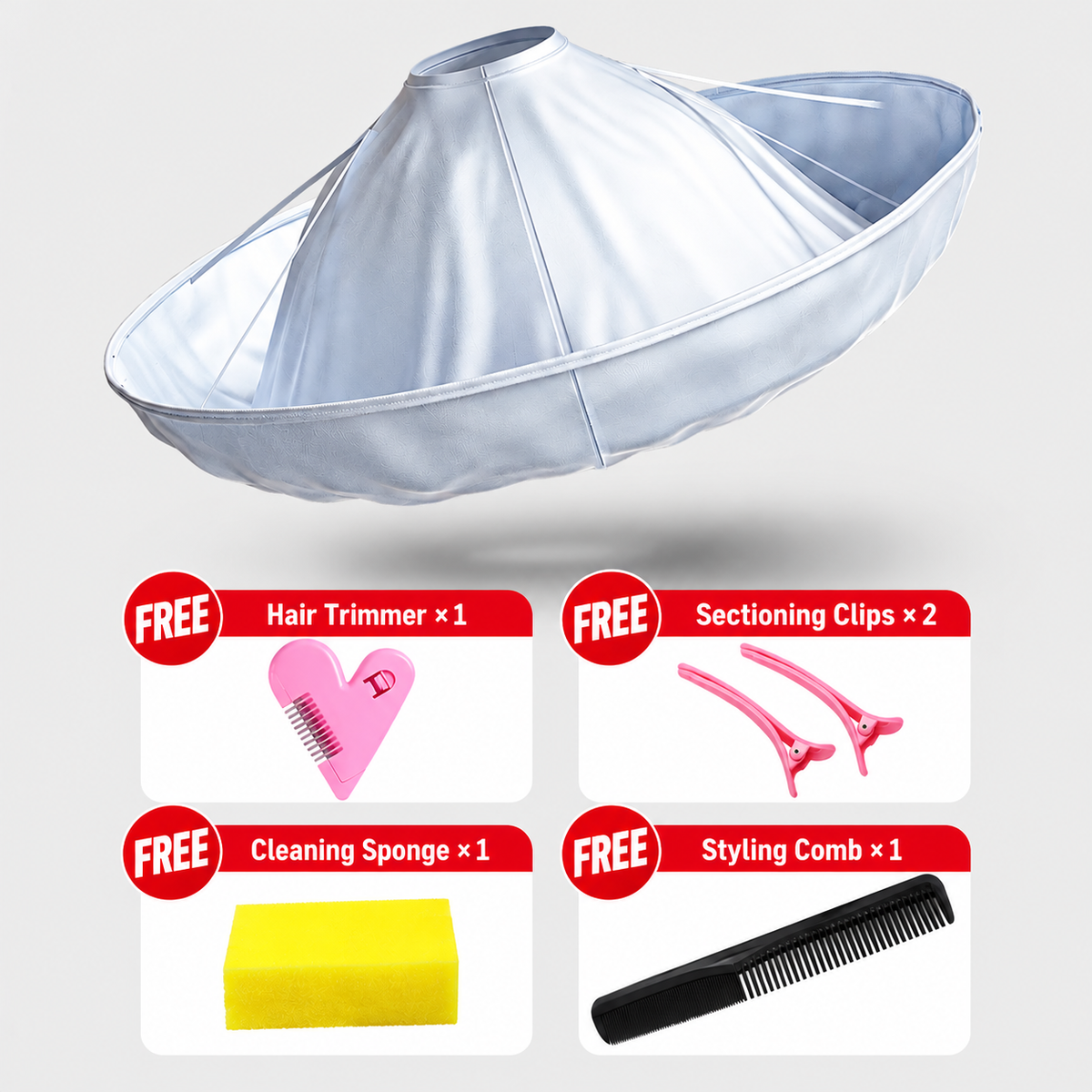 Haircutting Cape with Catcher ✂️ – Waterproof No-Mess Hair Trimming