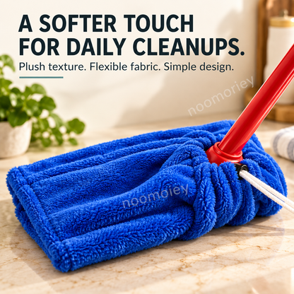 2 PCS Reusable Microfiber Mop Head Cover, Dust & Spill Cleaning Pad