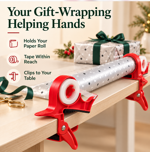 Hands-Free Gift Wrapping Helper 🎁 – Paper Holder & Tape Dispenser