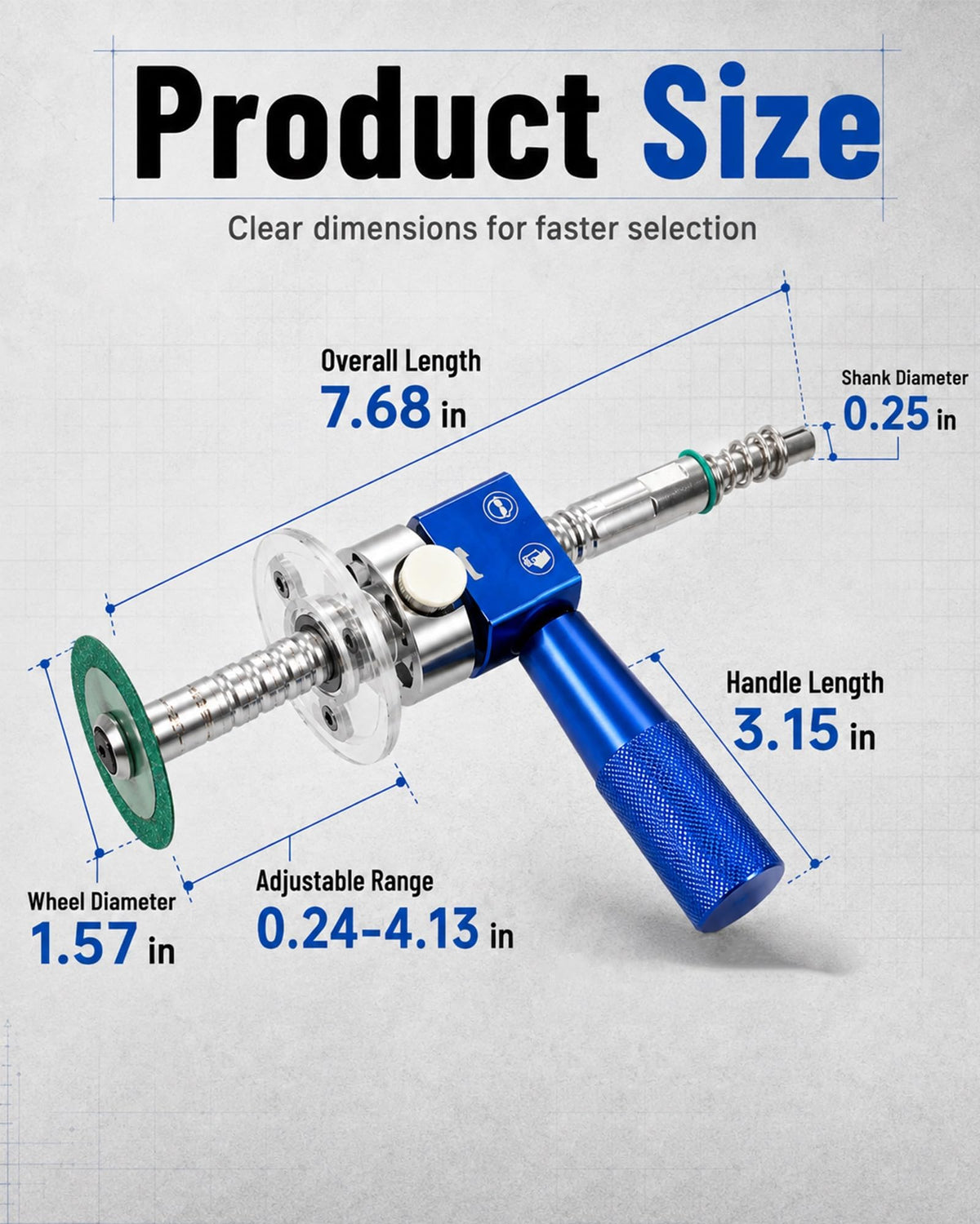 🛠️ 1-1/4" Internal PVC Pipe Cutter – Diamond Wheel Cutting Tool