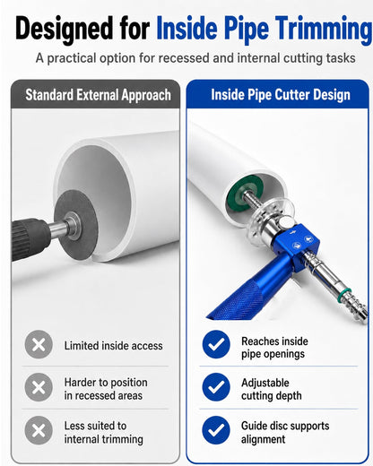 🛠️ 1-1/4" Internal PVC Pipe Cutter – Diamond Wheel Cutting Tool