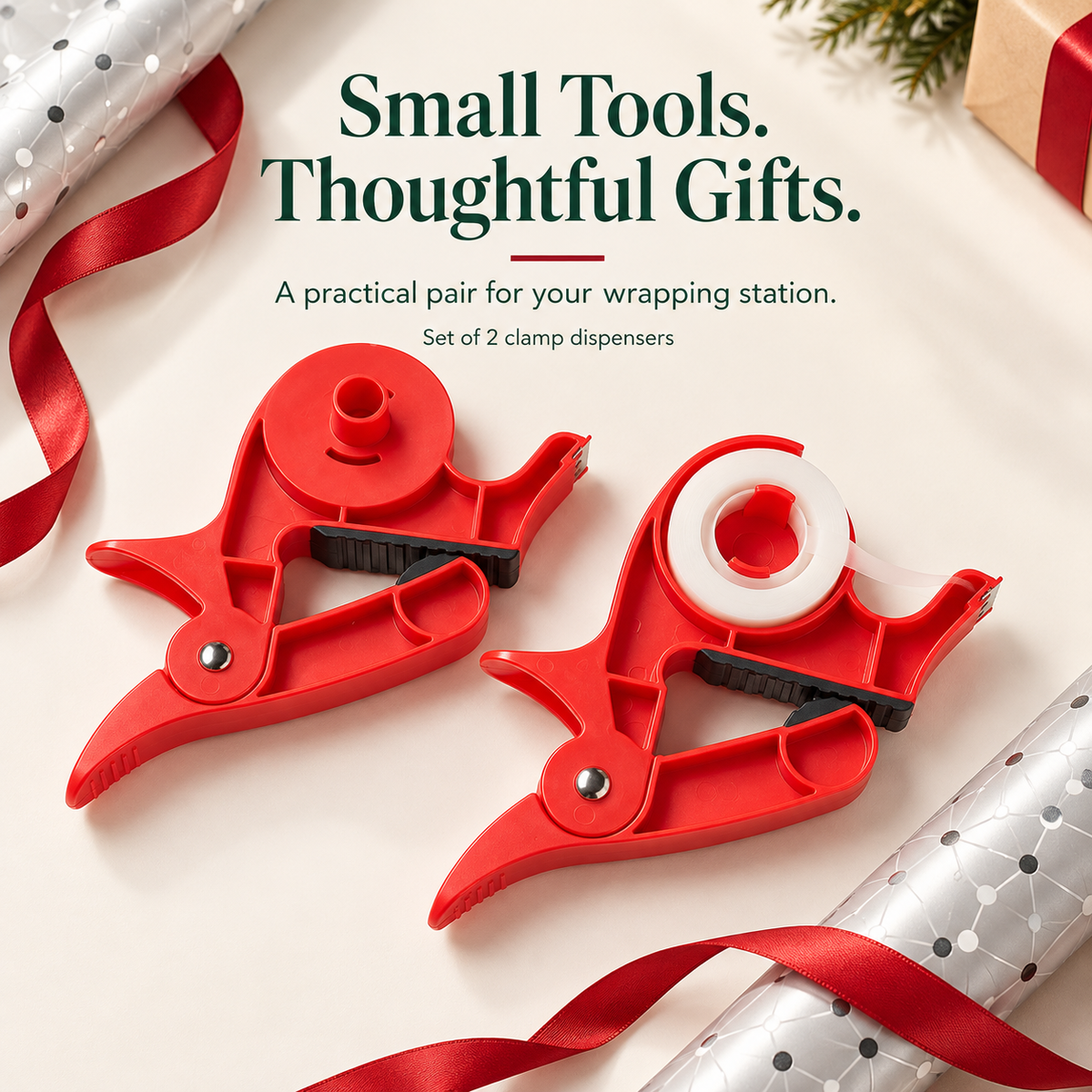 Hands-Free Gift Wrapping Helper 🎁 – Paper Holder & Tape Dispenser