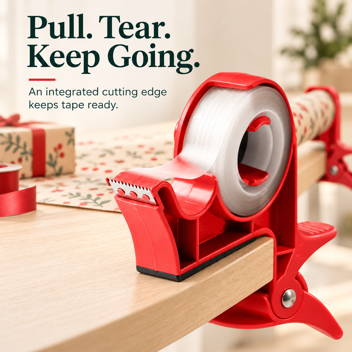 Hands-Free Gift Wrapping Helper 🎁 – Paper Holder & Tape Dispenser
